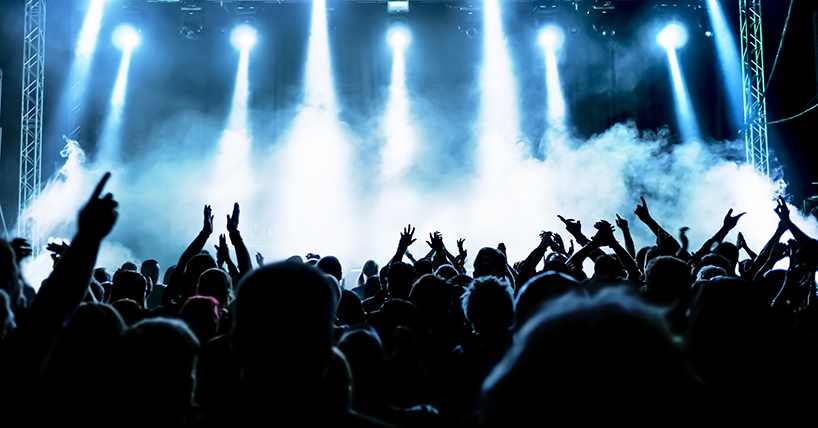 A crowd at a concert